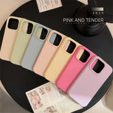 Dopamine Solid Color Silicone Phone Case
